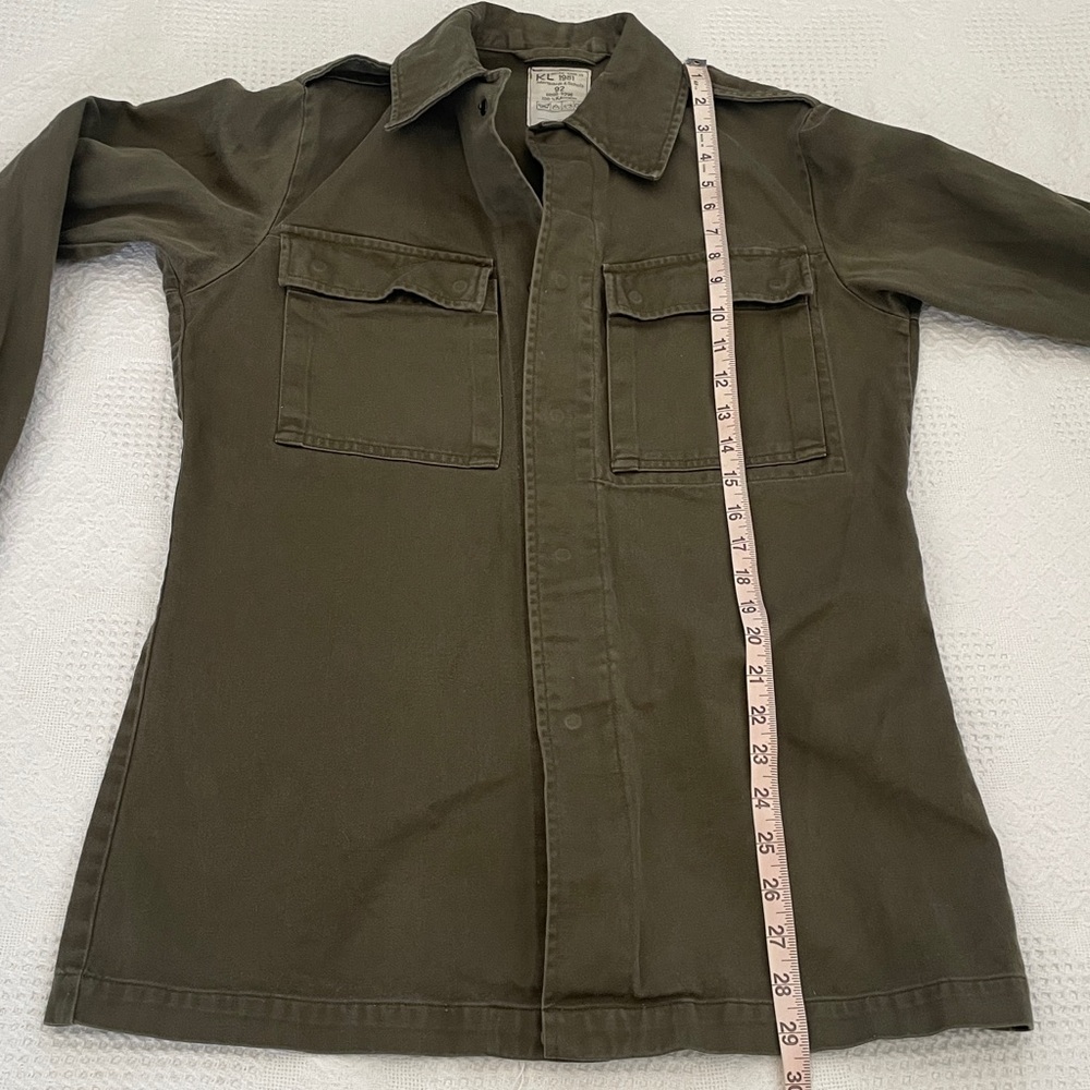 Vintage Dutch Army Military Field Shirt Jacket Size 92 Cotton Chore Jacket - Picture 8 of 9